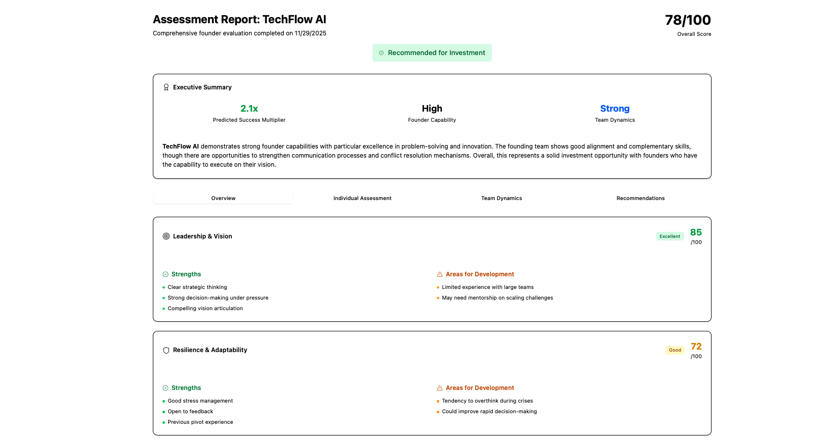 Due Diligence Report - LP-Ready Metrics